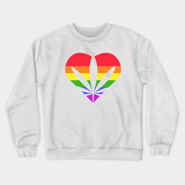 Pride Weed Heart Crewneck Sweatshirt by Howchie